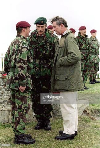 OS Alastair J Taylor with Prince Charles in Falklands