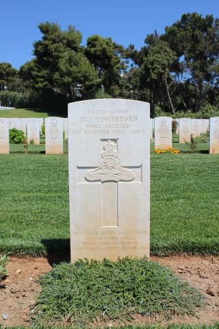 OS Gnr MJ Comerford Gravestone