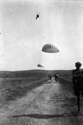 Parachute training in Italy. Date unknown. 