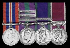 Medal set awarded to herbert d "nobby" arnold