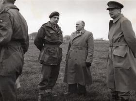 Flt Sgt Charles Cox with senoir airborne officers 