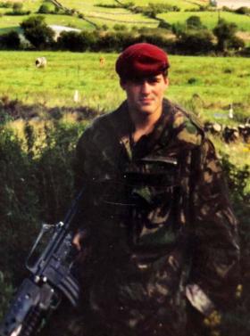 Kevin Robins whilst serving with 1 Para