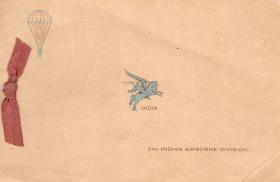 Greetings Card with Elephant point image inside, 2nd Indian Airborne Division, India, 1945