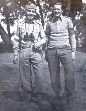 John Sanderson and Indian Army Colleague, both Umpires