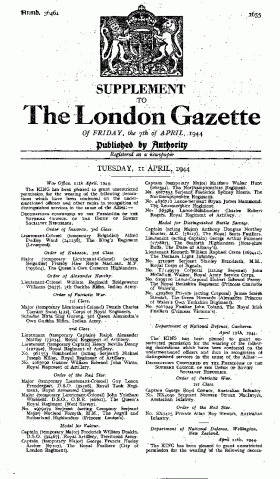 OS Mac Forsyth London Gazette MM Entry