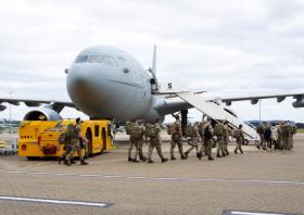 Op Pitting 2021 Members of 16 AA depart RAF Brize Norton for Afghanistan