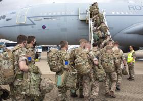 Op Pitting UK Forces deploying a RAF Voyager destined for Kabul