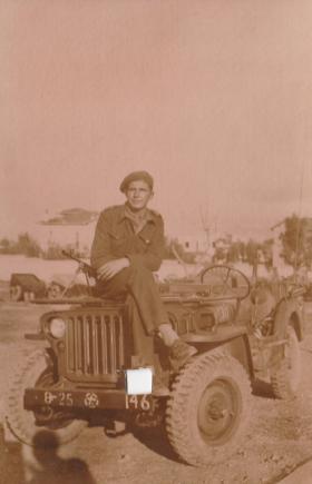 Lt Howard T Walley on Willys Jeep