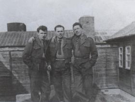 Sapper Brian Guest with two friends