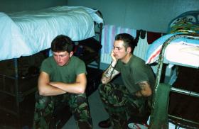 OS Two off duty Paras in the accommodation block
