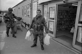 Paratroopers getting there provisions, Cookstown