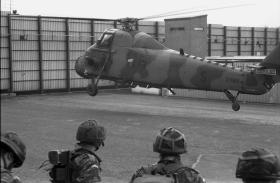 OS RUC Cookstown helicopter pad 3 PARA wait to go on another five day operation in Tyrone