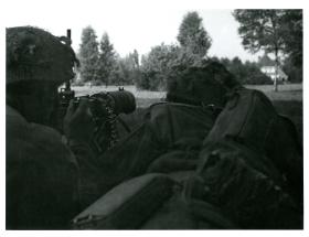 A Vickers Medium Machine Gun team of the 2nd Battalion, The South Staffordshire Regiment.