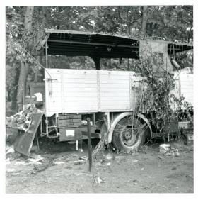 A shot up German truck that had just driven into the 21st Ind Para Coy position from the east. 