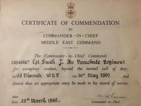 Letter of Commendation