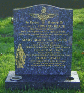 OS Edward Beach Gravestone