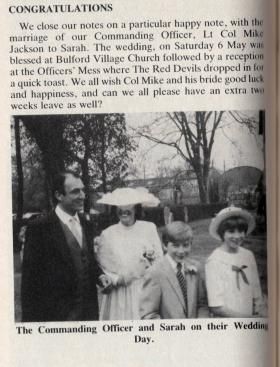 Mike Jackson and his wife Sarah on their wedding day in 1985