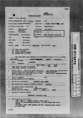 SSgt Wastell, Glider Raid Report, Arnhem. (1944)