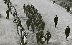 S/Sgt Wastell, Arnhem in Silent March, RSM JC Lord Left of Parade (17 Sept 1949)