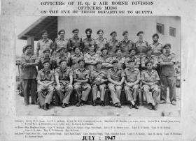 2nd Indian Airborne Division Officers on their departure to Quetta, July 1947. 