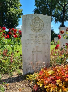 Grave of Cpl.W.Revitt. 1 Bn Borders