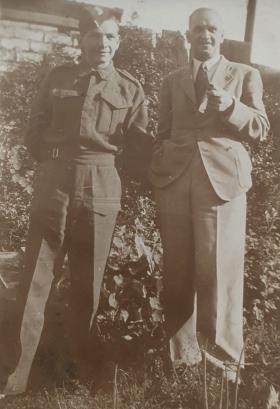 OS Pte PK Hodgson with his father James Whitfield Hodgson