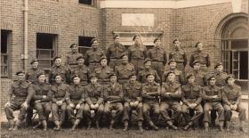 Group photograph of Officers and NCOs of A Coy, 9th (Essex) Parachute Battalion