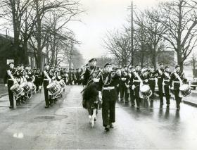 'Ringway' leads a Parachute Regiment parade, 1966