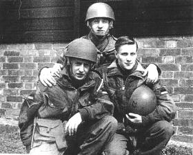 'Scouse' Wright with friends at Parsons Barracks, Aldershot, 1959
