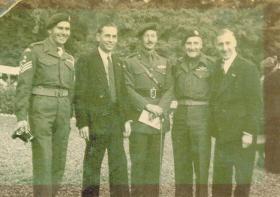 Reunion at Arnhem, Ted Short and Brigadier Hackett, 1948