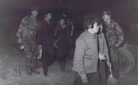 1 PARA patrol escorts illegal immigrants on the Hong Kong border, 1980