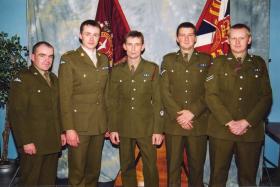 A Photo of the Lads from 1 Para that where awarded the MC at Seira Leon