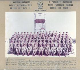 South African 1 Parachute Battalion, Course 111v Phase 11  16/9 - 4/10/74.