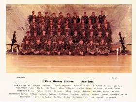 Mortar Platoon, 1 PARA, July 1985.