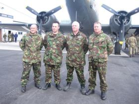 Some of the British participants in the Op Amherst Commemorative Jump, 2010.