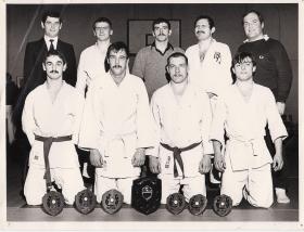 Group photograph of the 2 Para Judo team, 1980