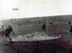 Members of the 12th Para Bn on a drop zone, undated.