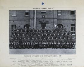 Group Photograph of the WO's and Sergeant's Mess, the Parachute Regiment and Airborne Forces Depot, 1947