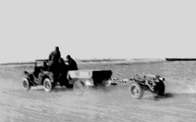 75mm Pack Howitzer of 159th Parachute Light Regiment RA on the move circa 1945