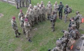Airborne infantry make French connection, April 2016.