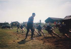 23 PFA Tug of War Team, Larkhill, 1988.