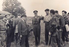 'Manny' Shinwell, War Minister, visiting 4th Parachute Brigade Group Annual Camp, August 1949