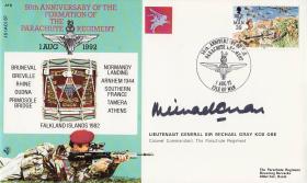 50th Anniversary, 1st Day Cover - signed by Lt Gen Sir Mike Gray