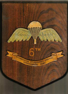 Unit plaque for 6th Parachute Brigade HQ c1948