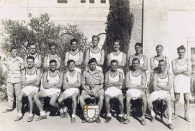 Group photo of 9th Parachute Battalion Athletics Team, c.1945