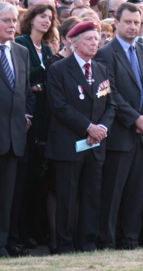 Leader of Arnhem Veterans Sir James Cleminson at the Airborneplein commemoration, Arnhem, 2009