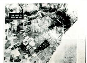Aerial photo showing main objectives of Bruneval raid and DZ, undated.