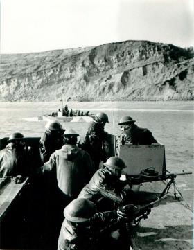 Support personnel training on Assault Landing Craft for Bruneval Raid, 1942. 