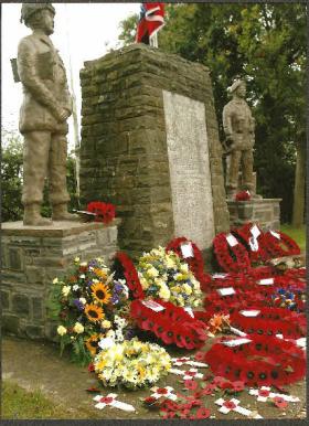 Close-up of refurbished Double Hills Memorial