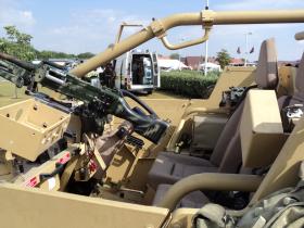 Close-up on Driver and front gunners stations for Coyote TSV